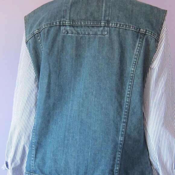 MOOSE KNUCKLES Woman's Denim Western Ranch Vest Size L - Picture 9 of 12